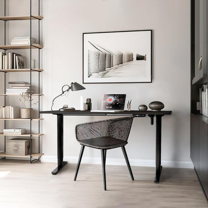 Duronic TT140 BK Tischplatte Beispiel Schreibtisch im Wohnzimmer
