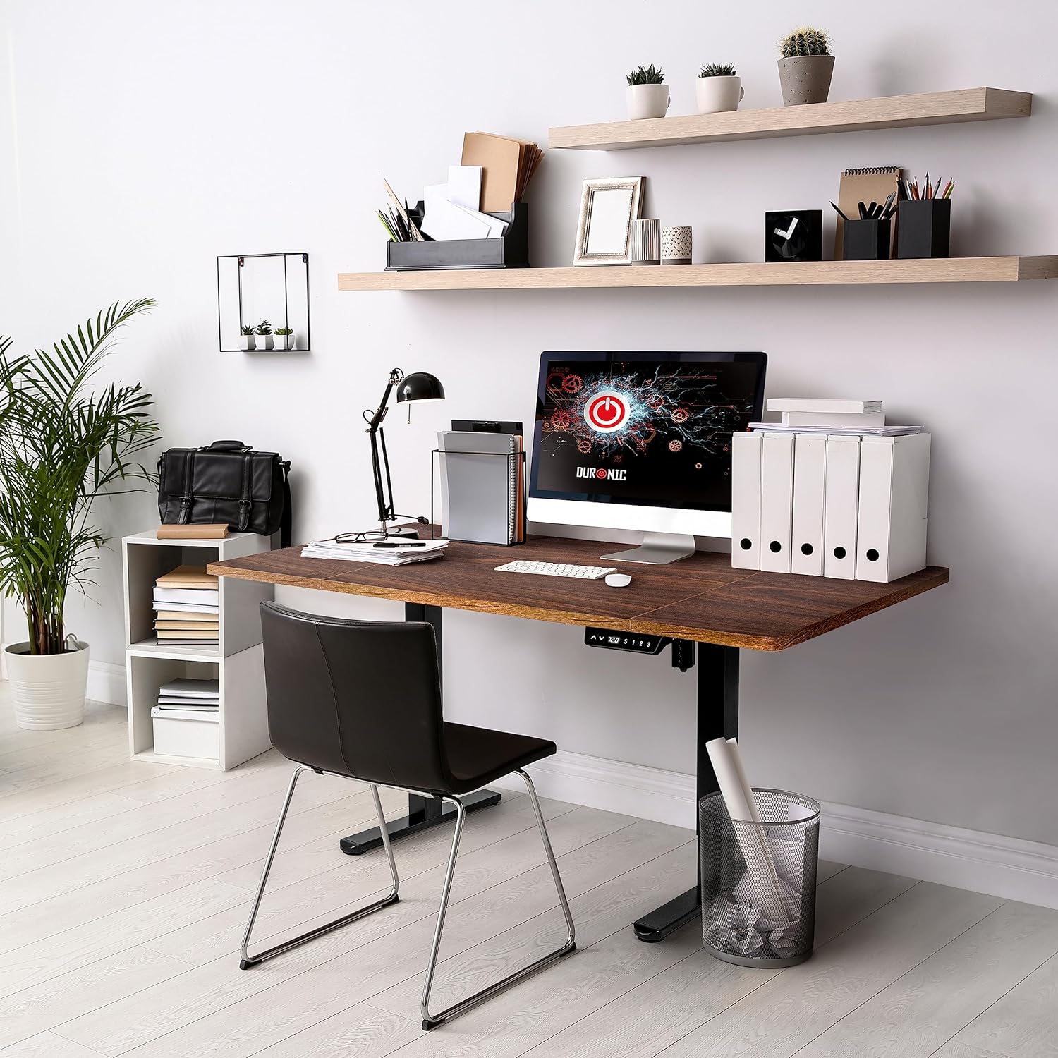 Duronic TT140 WT Tischplatte Beispiel im Home Office