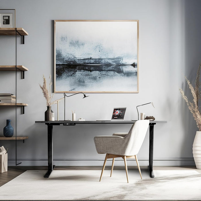 Duronic TT160 GY Tischplatte Beispiel Schreibtisch im Wohnzimmer
