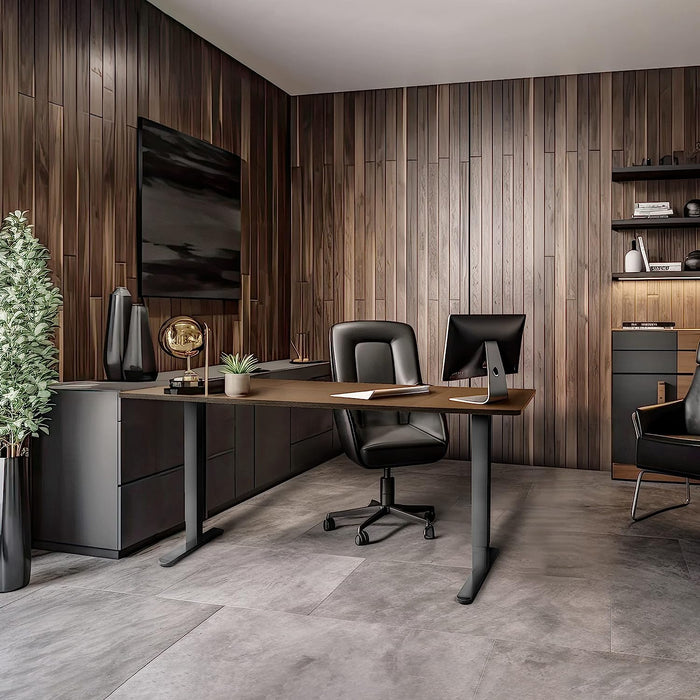 Duronic TT160 WT Tischplatte Beispiel Schreibtisch im Wohnzimmer