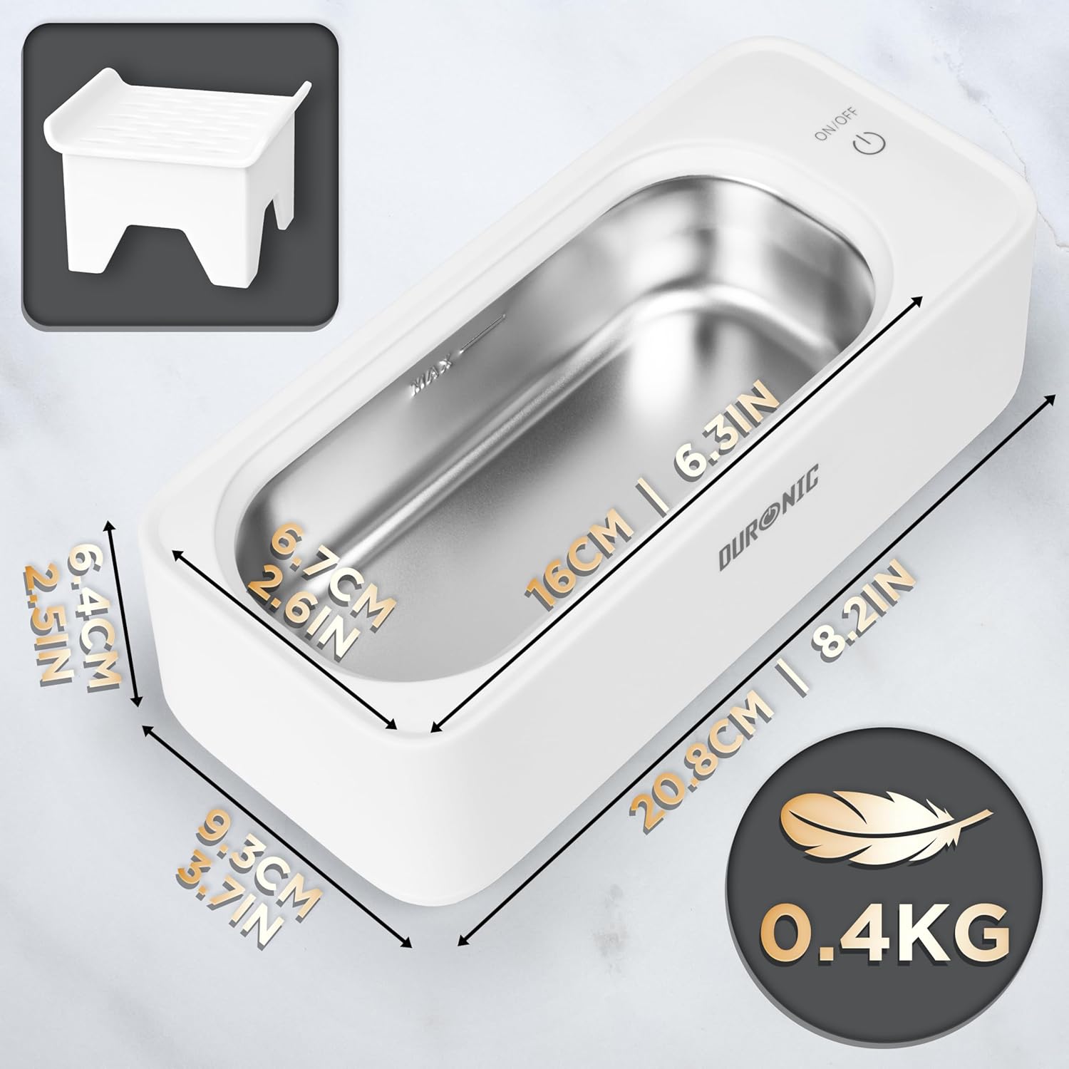 Duronic UC30 Ultraschallreinigungsgerät Maße Gewicht Zubehör