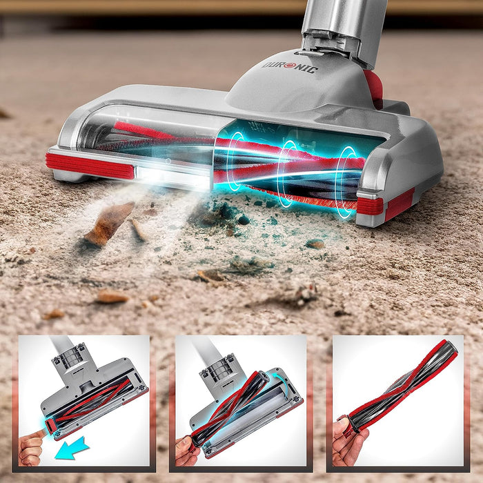Duronic VC24 Staubsauger Bodenbürste mit Licht Bürste leicht zu reinigen