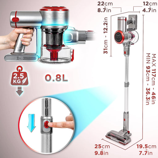 Duronic VC24 Staubsauger Maße Gewicht Volumen
