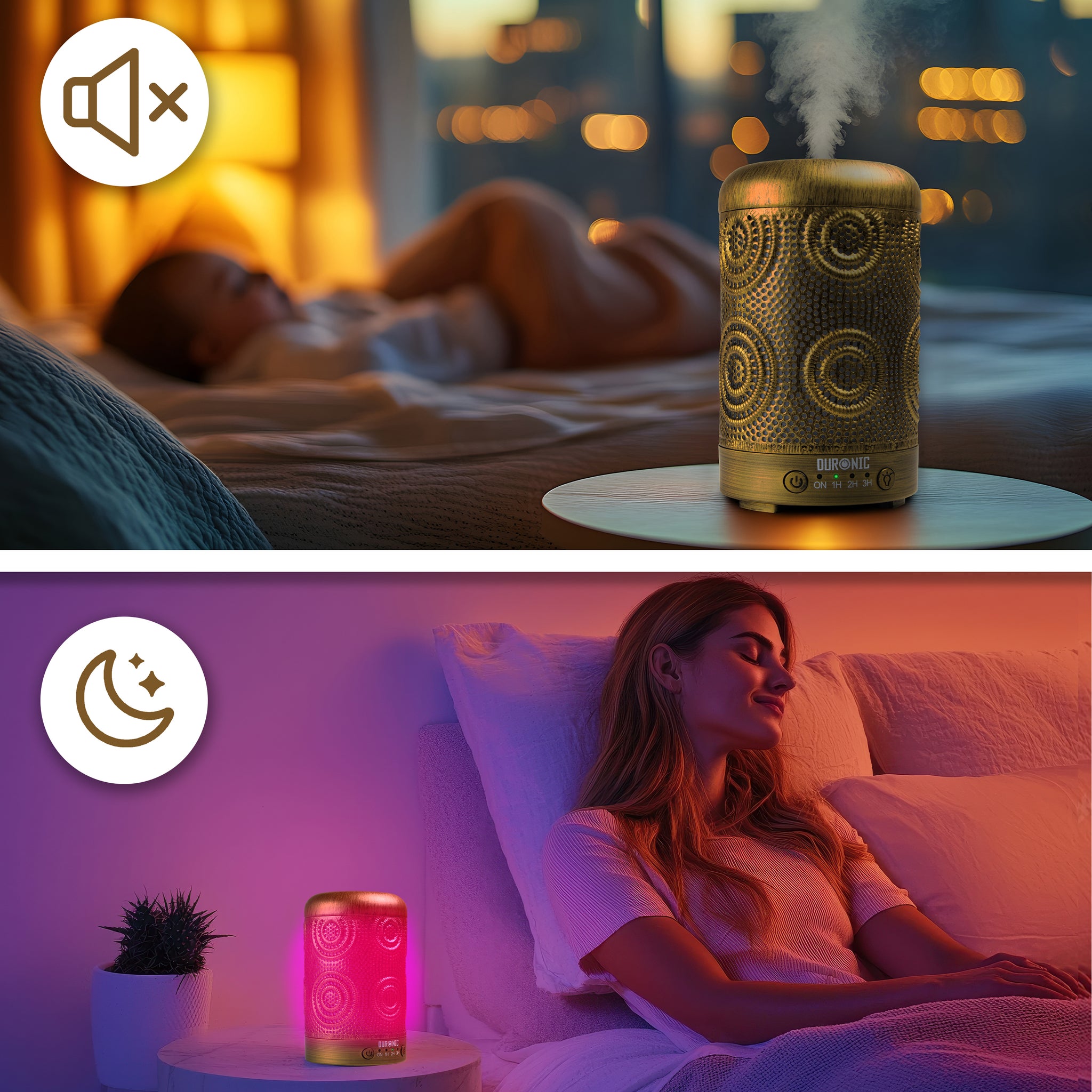 Duronic AD41 Aroma Diffuser, Diffuser mit 100 ml Wassertank, Diffusor für ätherische Öle, Raumduft als Lufterfrischer, Duftsprüher für Duftöl