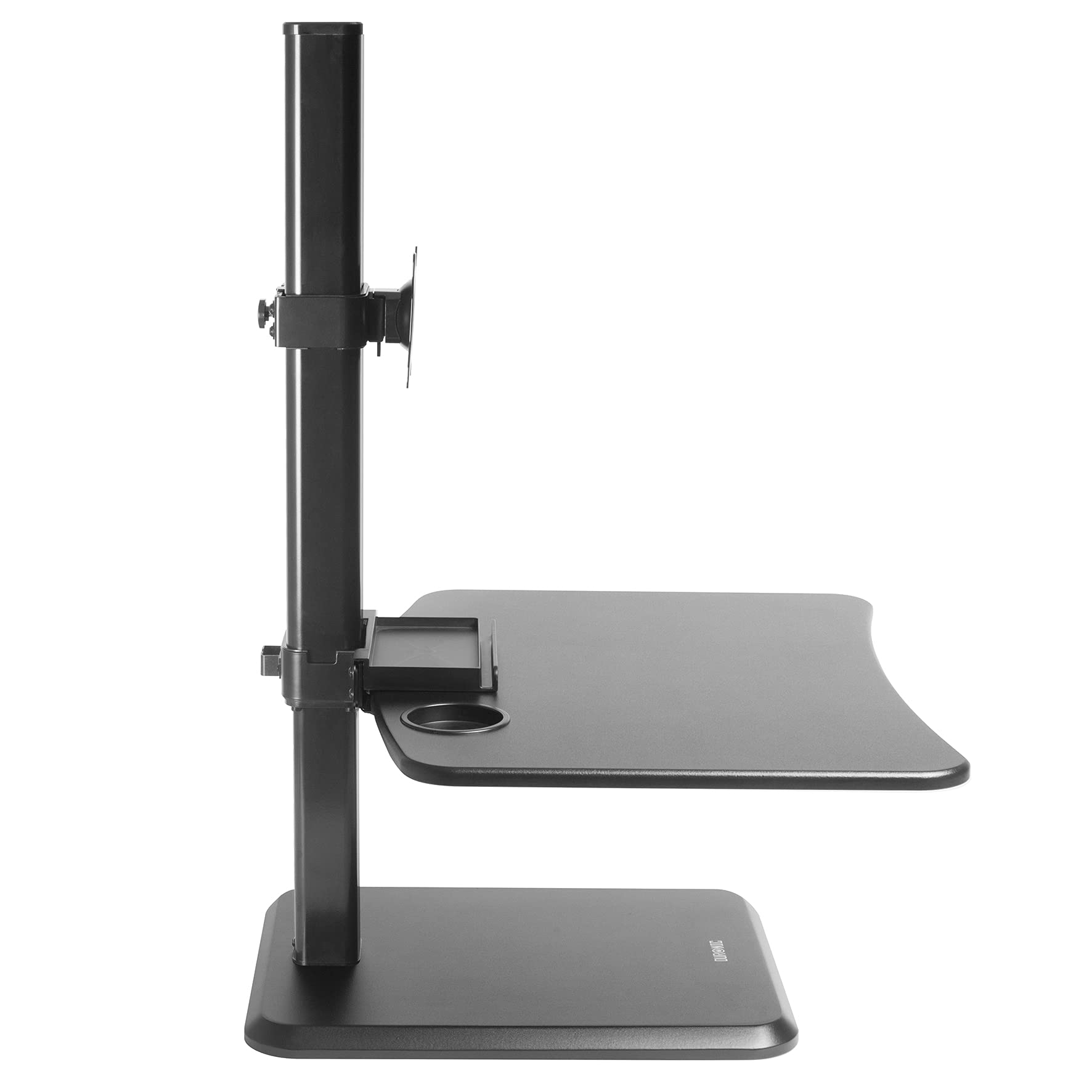 Duronic DM05D14 Schreibtischaufsatz mit Monitorhalterung | Computertisch 65 x 51 cm | Workstation höhenverstellbar 7 - 44 cm | Stehpult für Bildschirm, Smartphone und Tastaturablage | Display bis 8 kg