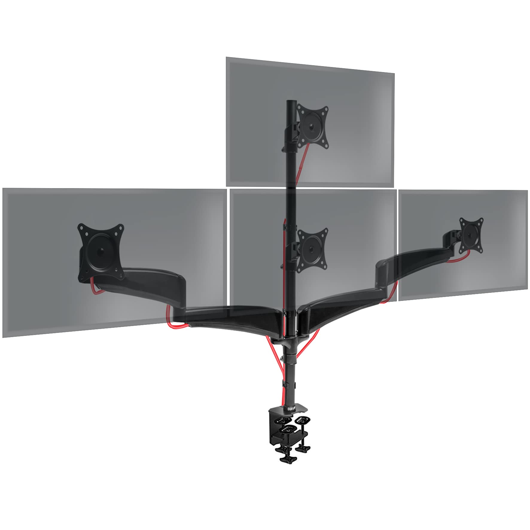 Duronic DM453VX1 Monitorarm | Monitor Halterung 4 Bildschirme bis 27