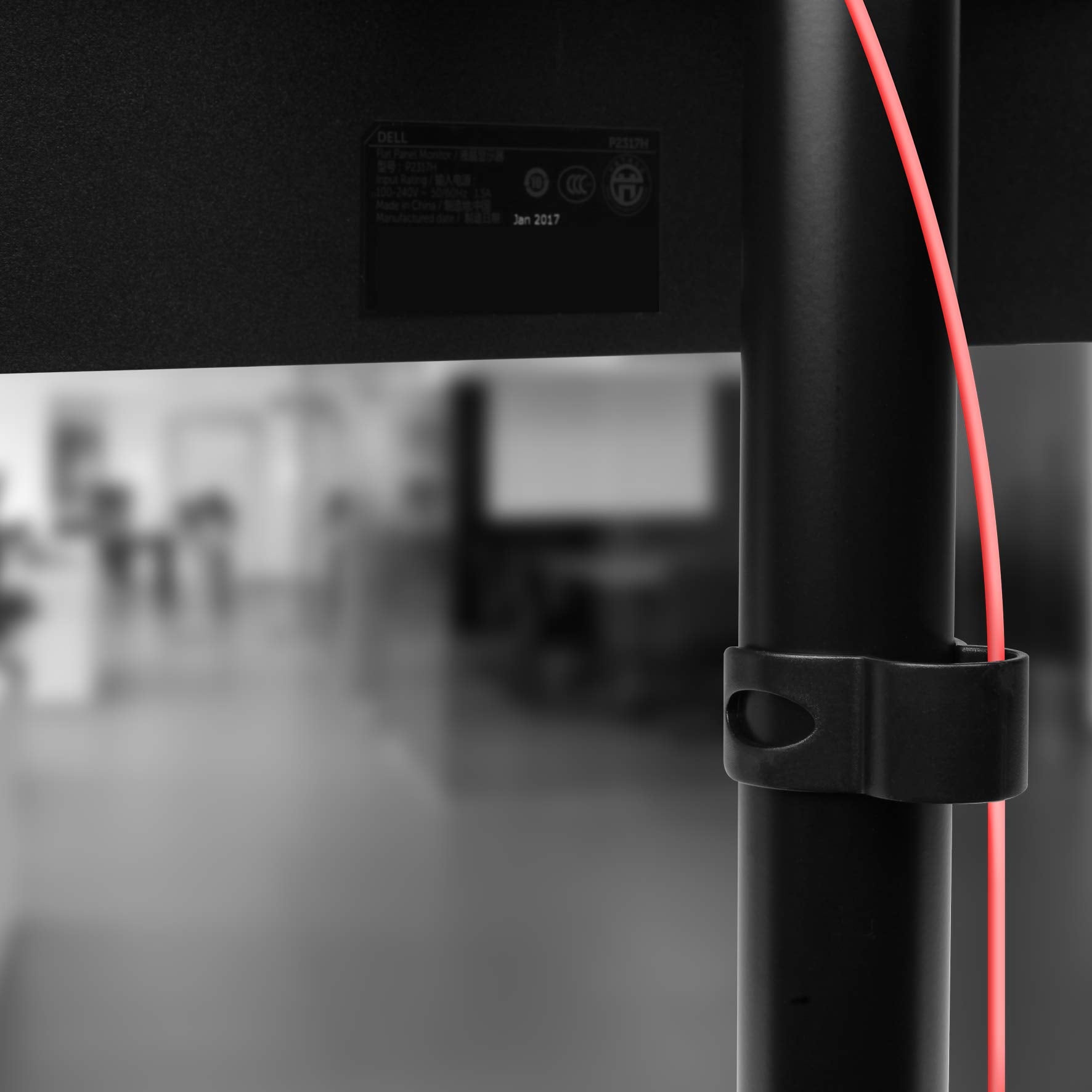 Duronic DM151X1 Monitor-Halterung 1 Monitor für 13-27 Zoll Flach & Curved Bildschirm-Halterung 8kg, Monitor Tischhalterung Höhenverstellbar Neigbar Schwenkbar Drehbar, Vesa halterung, Monitor-Arm