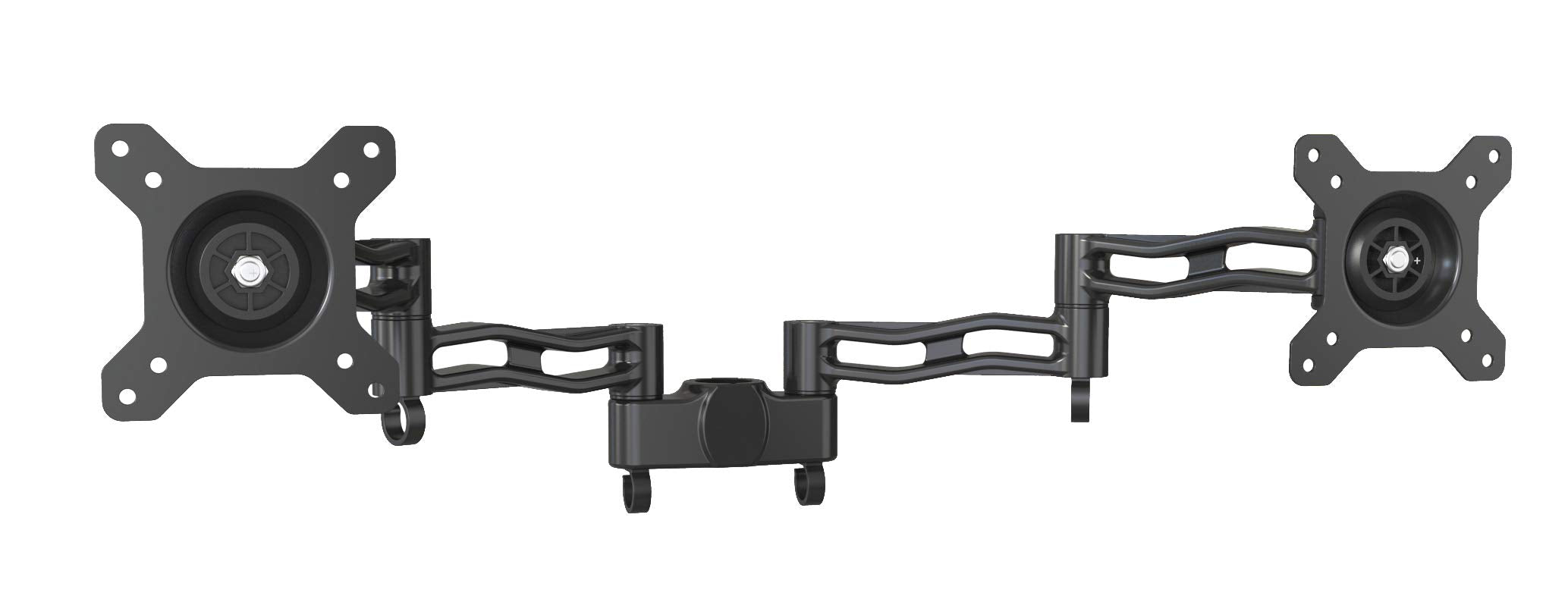 Duronic DM35P2 Monitorarme | 2 Monitorhalterungen für Monitorständer | Aluminium | VESA 75/100 | Zusatzarme für DM35-Serie | Einzelteil für alle Duronic Stangen | Monitorhalter für 2 Displays