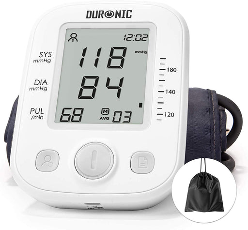 Duronic BPM200 Digitales Oberarm-Blutdruckmessgerät | Arhythmie Erkennung | Manschette 22-36 cm | Automatische Blutdruckmessung | Blutdruckmesser mit Herzrhythmusstörung Funktion | AAA Batterien