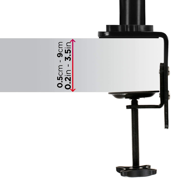 Duronic DMGM5X1 Monitorhalterung | Tischhalterung mit roter LED-Leuchte | 15-32 Monitor 8 kg Kapazität | VESA 75/100 | Höhenverstellbar| Gasspannungsregeleung | Neig, Schwenk und Rotierfunktion