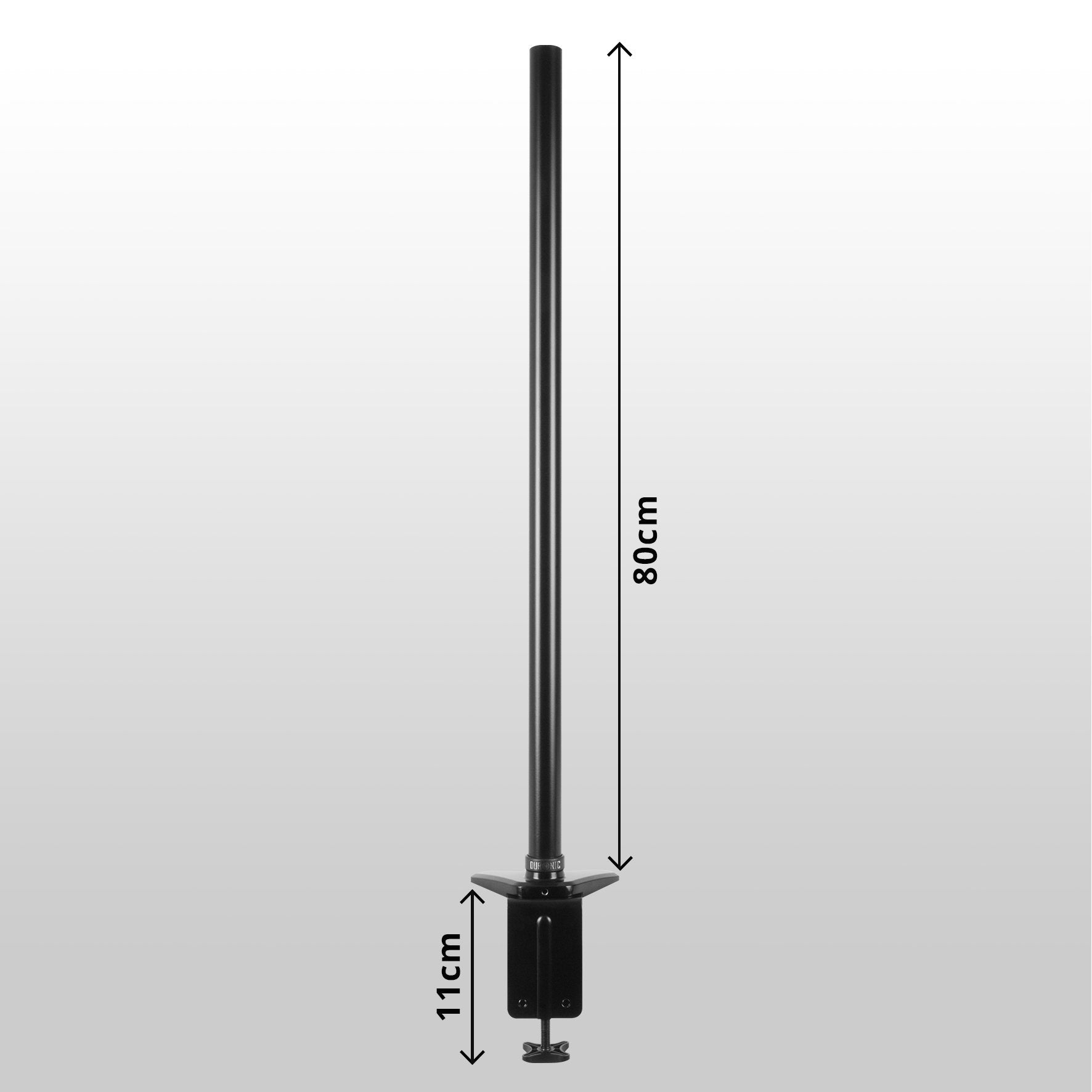 Duronic DM55POLE 80 cm Stange | Erweiterung für Monitorhalterung | Tischklemme in V-Form für mehr Stabilität | Kompatibel mit Duronic Tischhalterung | Hohe Flexibilität in Monitorhöhe | Verlängerung