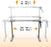 Duronic TM00 GY Schreibtisch Tischgestell | Manuell höhenverstellbar bis 116 cm | Gestell für Tischplatten bis 160 cm | Tischbein stufenlos einstellbar mit Handkurbel | Computertisch Home Office