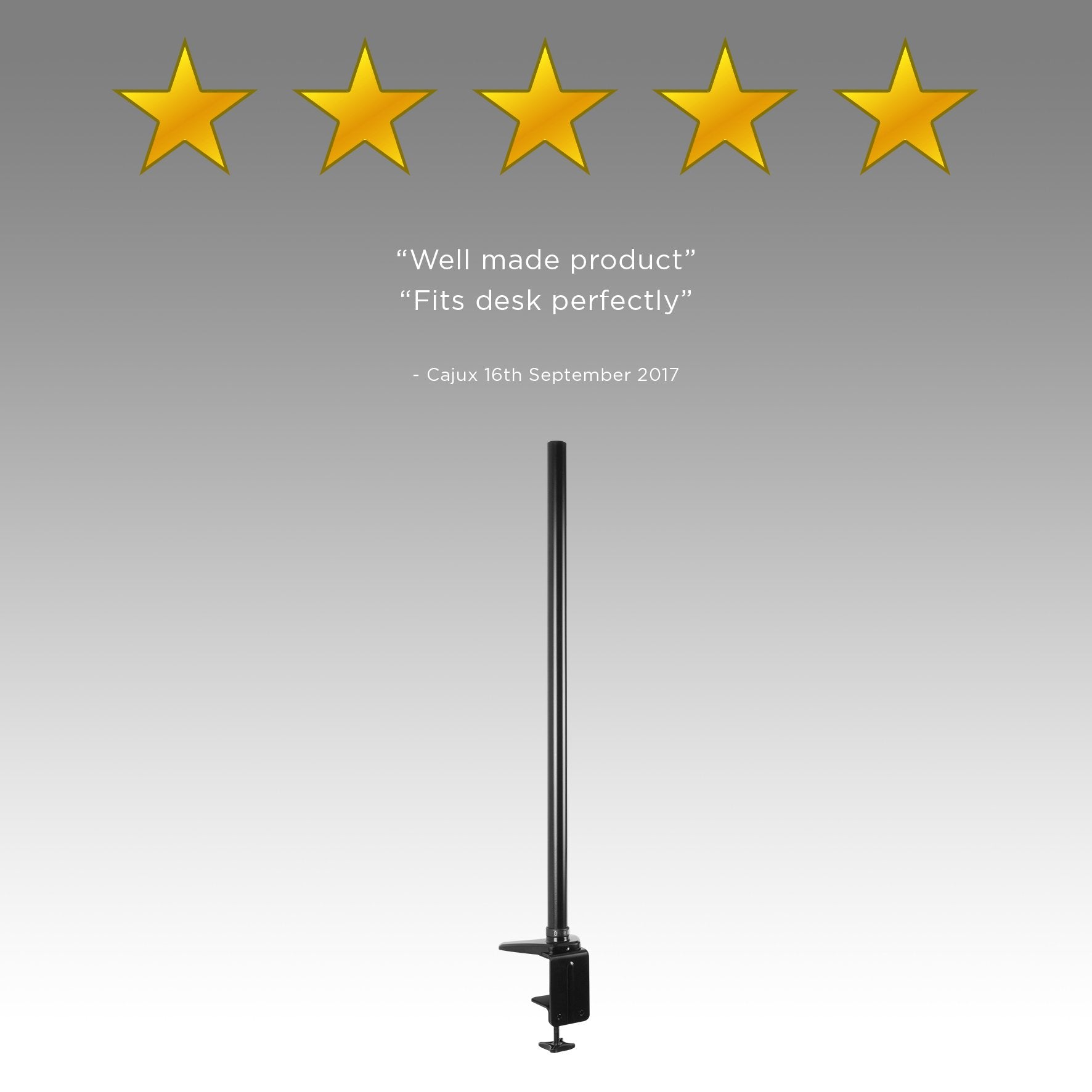 Duronic DM55POLE 80 cm Stange | Erweiterung für Monitorhalterung | Tischklemme in V-Form für mehr Stabilität | Kompatibel mit Duronic Tischhalterung | Hohe Flexibilität in Monitorhöhe | Verlängerung