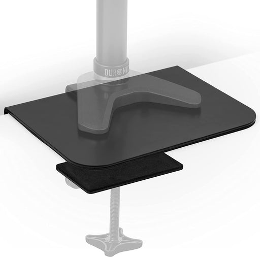 Duronic DMSC1 Monitorarm Verstärkerplatte | Stahlplatte um Tischplatten zu schützen | Geeignet für Monitorhalterungen mit Tischklemme | 2 Platten für umschließenden Schutz | Gepolstert