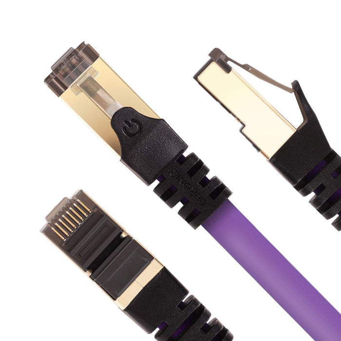 Duronic CAT8 PE 1,5 m Ethernet Netzwerkkabel | S/FTP Ethernet-Netzwerkkabel | Superschneller Patch-Ethernet-Kabel | Bis zu 2 GHz / 2000 MHz | RJ45-Anschlüsse | 40 Gigabit Datenübertragung