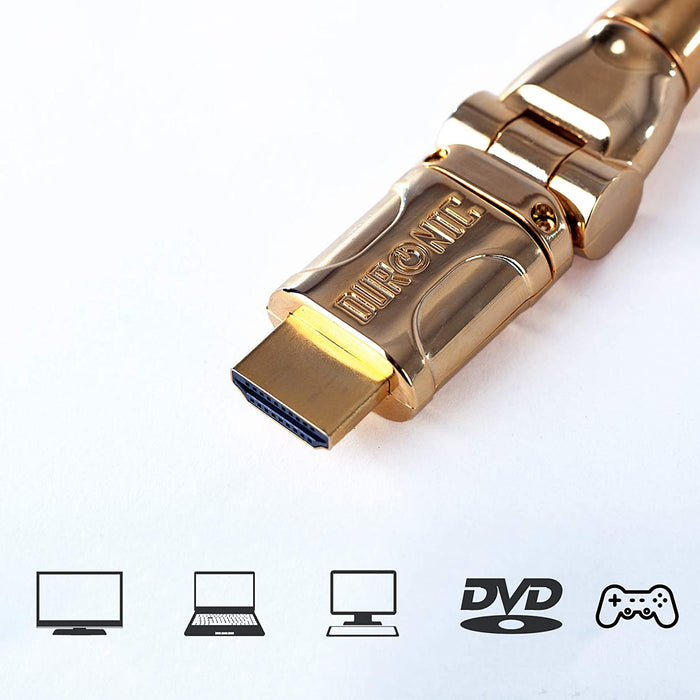 Duronic HDC01 HDMI-Kabel 2m - 24k Goldkontakte - High-Speed HDMI V1.4 für HD 1080p Auflösung - Für PS5 und BluRay