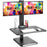 Duronic DM05D15 Schreibtischaufsatz - Kompakte Workstation mit Monitorhalterung - Bildschirme bis 24 Zoll - 5 kg Belastbarkeit - VESA 75/100 - Steharbeitsplatz für Home Office - 65 x 51 cm Fläche