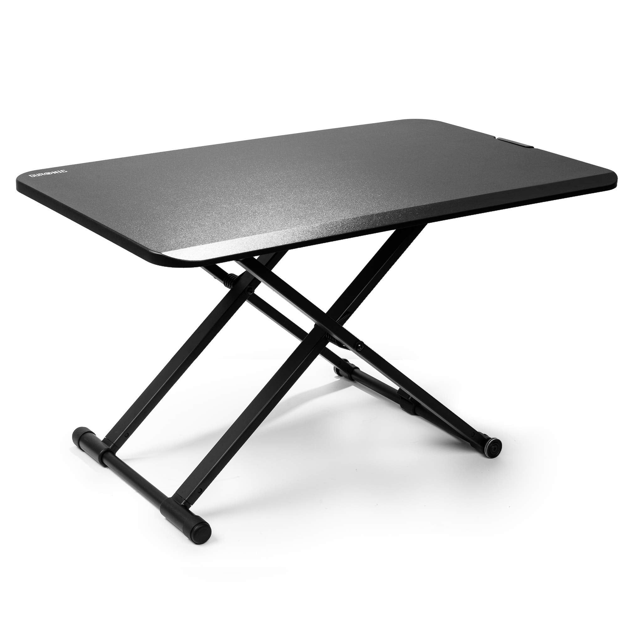 Duronic DM05D24 Schreibtischaufsatz | Workstation 74 x 47 cm | Computertisch höhenverstellbar 5 bis 40 cm | Stehpult für PC und Laptop | Sitz-Steh Schreibtisch bis 10 kg | Steharbeitsplatz HomeOffice