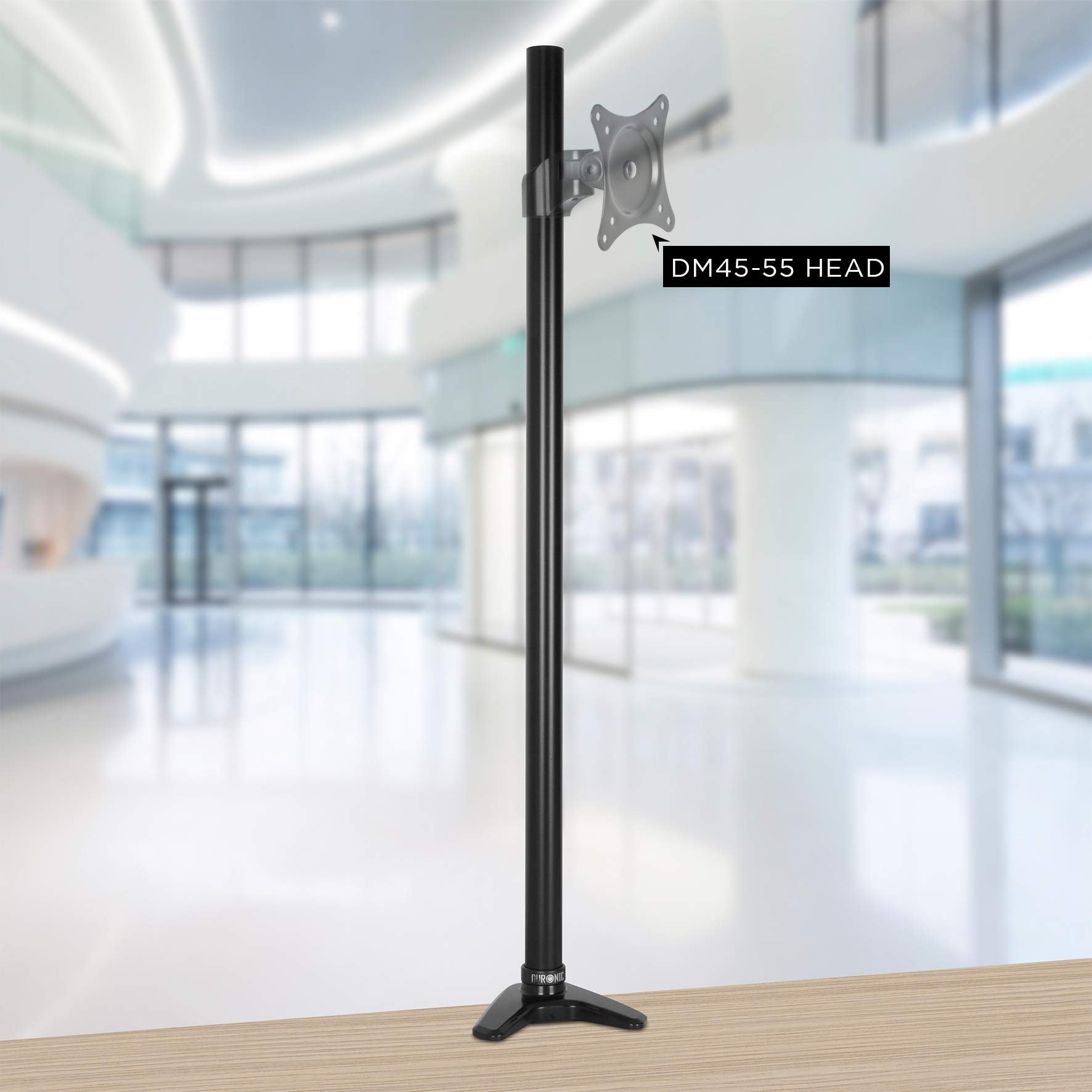 Duronic DM55POLE 80 cm Stange | Erweiterung für Monitorhalterung | Tischklemme in V-Form für mehr Stabilität | Kompatibel mit Duronic Tischhalterung | Hohe Flexibilität in Monitorhöhe | Verlängerung