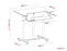 Duronic DM03ST1 PC-Tisch - Höhenverstellbar 77-119,5cm - 56,4 x 89,9cm Fläche - 15kg Belastbarkeit - Rollbare Workstation - Mit Tastaturauszug - Zum Sitzen und Stehen - Computertisch mit Kabelführung