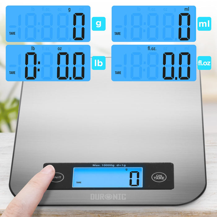 Duronic KS1007 Küchenwaage | 10 kg Digitalwaage | 1 g grammgenau Präzi