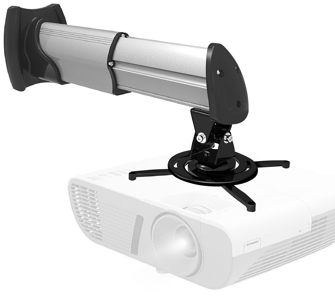 Duronic PB10XM Beamer Halterung | Projektor Deckenhalterung | Universal Wandhalterung | Halterung für Video-Projektor | drehbar und schwenkbar | Heimkino | Traglast bis zu 15 kg | 360° Rotation