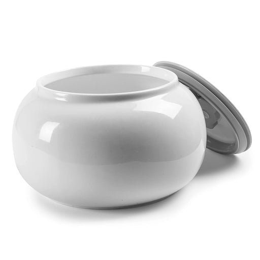 Duronic P1YM1 Keramiktopf - Großer Ersatztopf für Duronic Joghurtbereiter - Fassungsvermögen 1500 ml - Keramikbecher mit Deckel - Passend zu Duronic YM1 und YM2 Joghurtmaschinen - Weiß