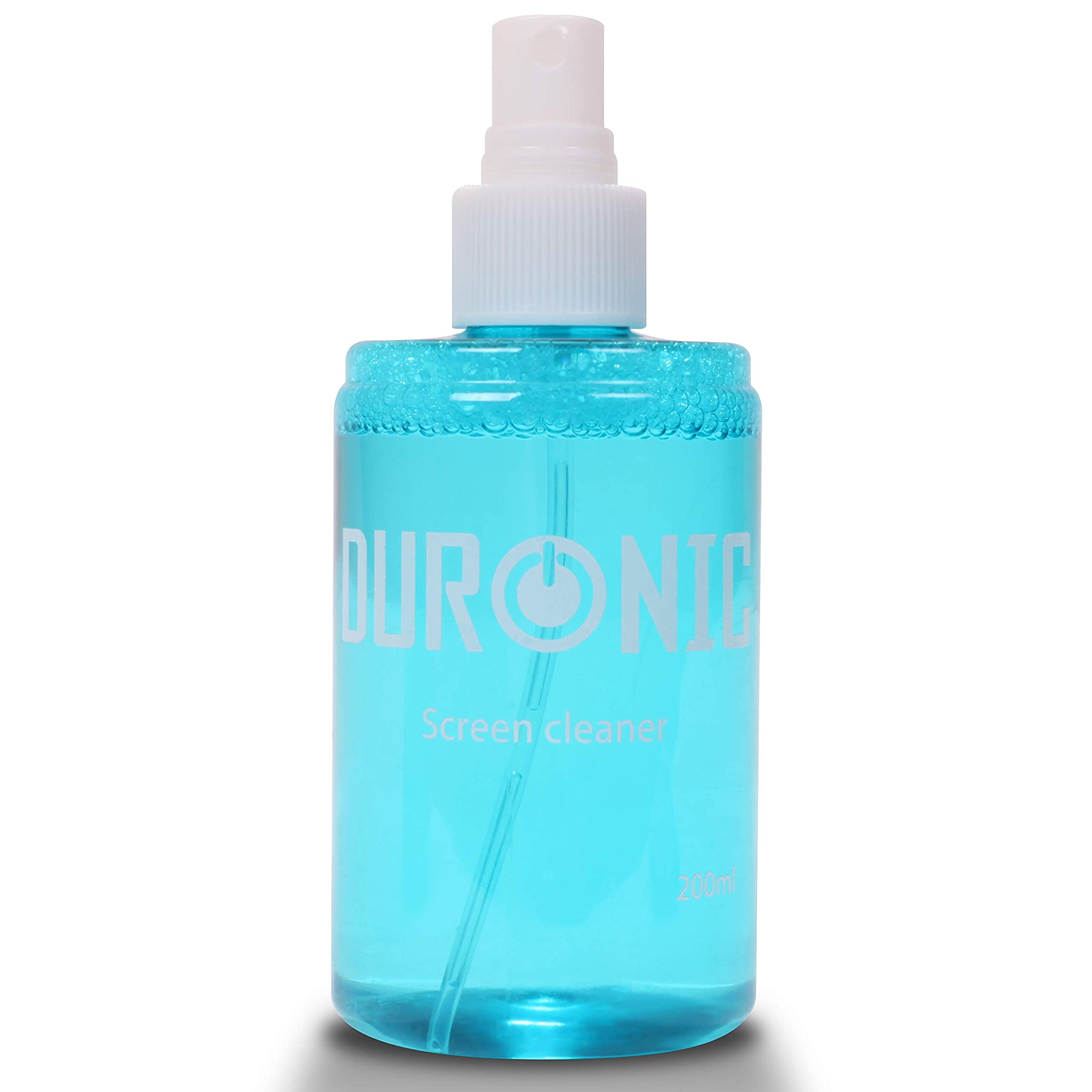 Duronic SCK101 Single Bildschirmreiniger mit Mikrofasertuch | 200 ml Displayreiniger für Monitore, Smartphones und Tablets | Screen Cleaner für LCD und OLED | Auch als Glasreiniger geeignet