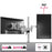 Duronic DM352 SR Monitorhalterung - Monitorständer für 2 Monitore bis 27 Zoll - VESA 75/100 - Drehbar um 360° - Neigbar (-) 15° - Schwenkbar um 180° - Belasbarkeit 8 kg - Aluminium - Monitorarme