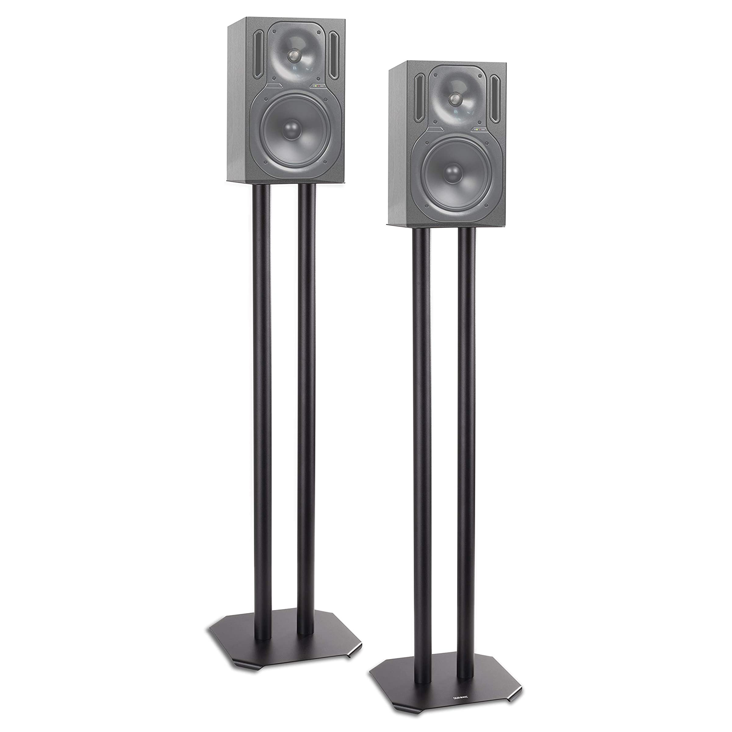 Duronic SPS1022 80 Lautsprecherständer | 80 cm hoher Ständer für Lautsprecher und Boxen bis 5 kg | 2er-Set Universal Boxenständer aus Metall | HiFi Monitor Stative | Heimkino Surround Sound