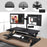 Duronic DM05D7 Workstation - Elektrisch Höhenverstellbar 18-41cm - Standtisch mit 92x56cm Fläche - 15kg Belastbarkeit - Sit-Stand Stehpult mit Tastaturhalterung - Ergonomischer Schreibtisch-Aufsatz