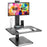 Duronic DM05D14 Schreibtischaufsatz mit Monitorhalterung | Computertisch 65 x 51 cm | Workstation höhenverstellbar 7 - 44 cm | Stehpult für Bildschirm, Smartphone und Tastaturablage | Display bis 8 kg