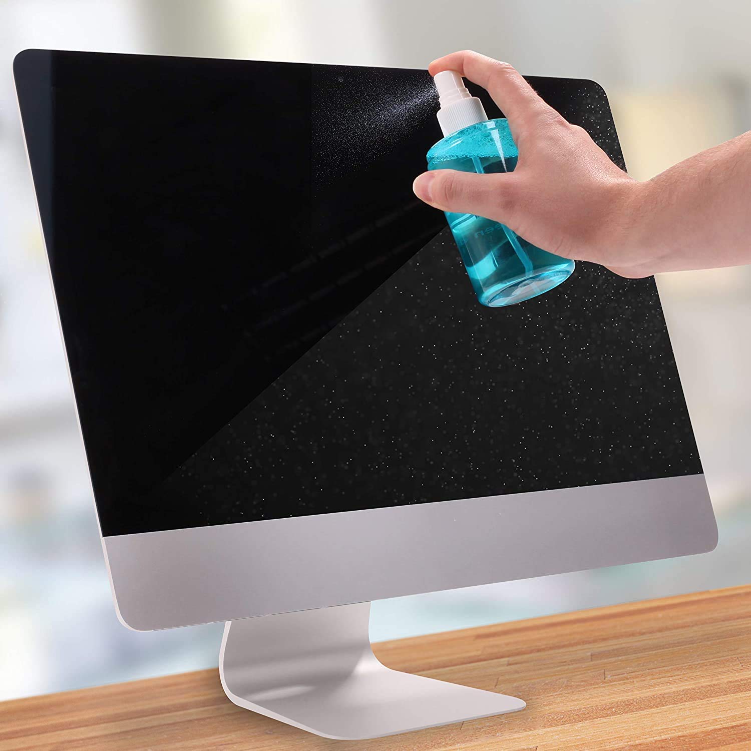 Duronic SCK102 Duo Bildschirmreiniger mit Mikrofasertuch | 2 x 200 ml Displayreiniger für Monitore, Smartphones und Tablets | Screen Cleaner für LCD und OLED | Auch als Glasreiniger geeignet