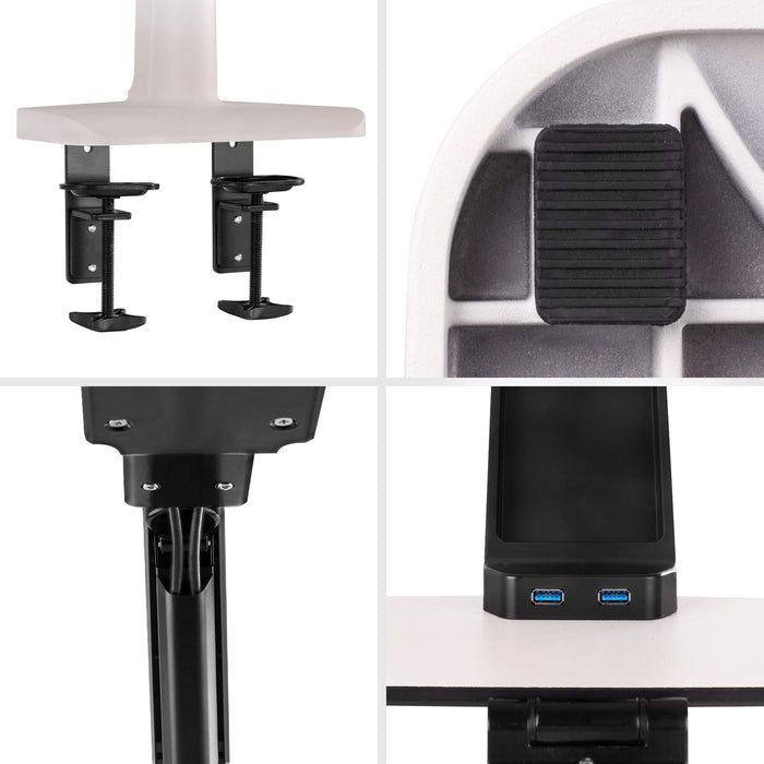 Duronic DM1K1X1 Monitorhalterung | Tischhalterung | Bildschirmhalterung | Maus und Tastaturhalterung | mit Neig- und Rotierfunktion | Schreibtisch- und Wandmontage