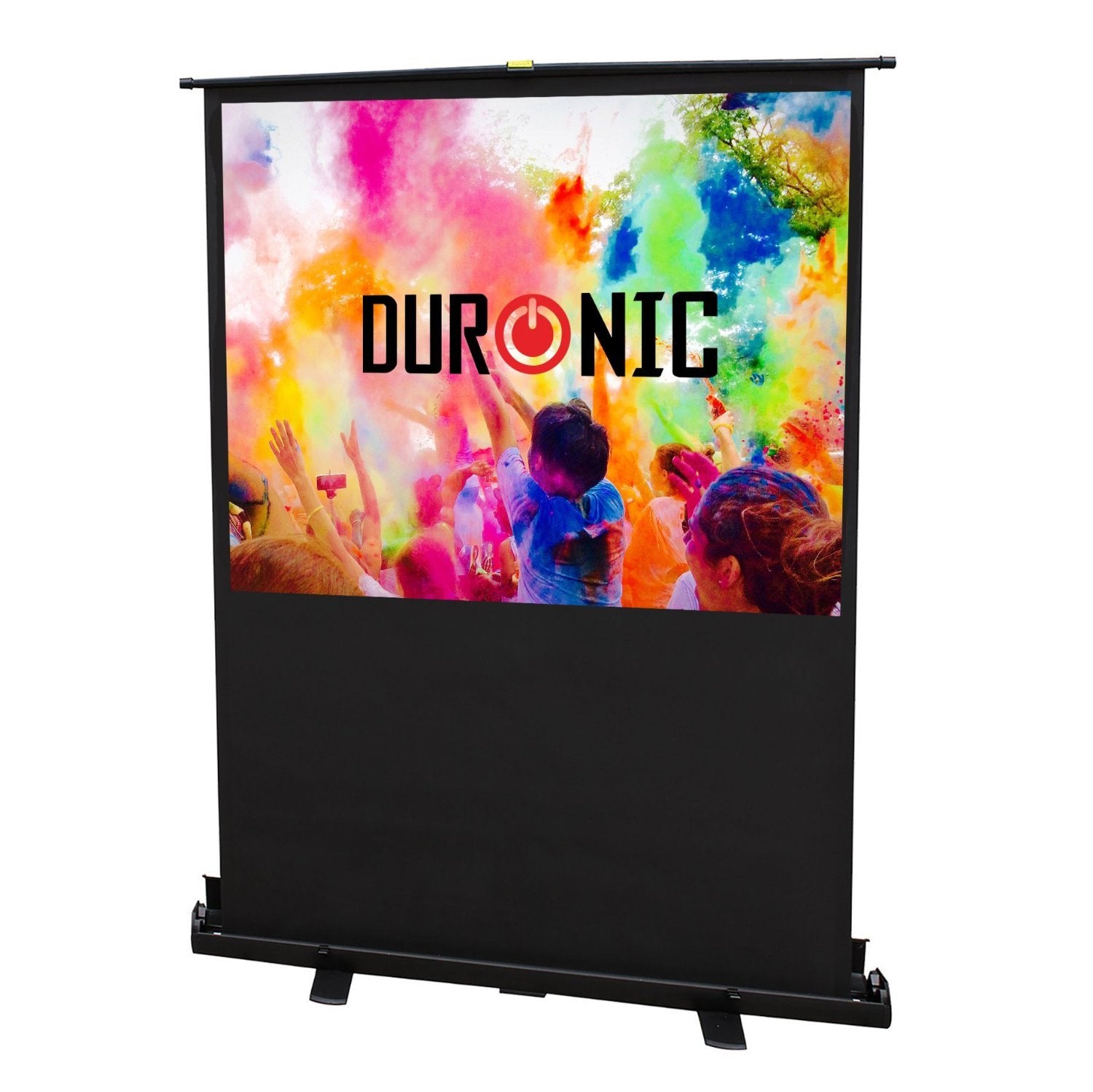 Duronic FPS80 Leinwand | 80 Zoll mobile Kofferleinwand mit 163 cm x 122 cm | 4:3 Heimkino mit 4K Full HD 3D | Projektionsleinwand für Beamer | Gain 1.0 | Beamerleinwand für Büro und Präsentationen