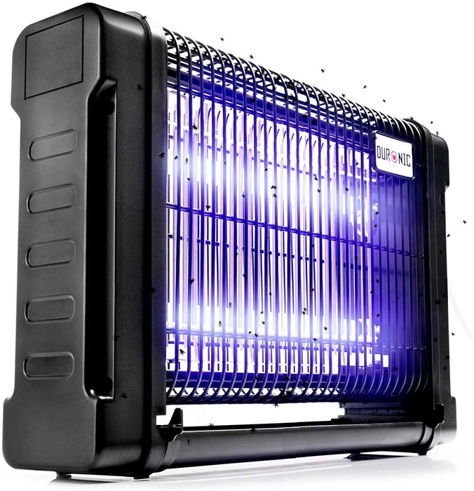 Duronic FK8420 Insektenvernichter | 20 W UV-Lampe | Elektrische Insektenfalle | Mit Auffangschale | Stehende oder hängende Fliegenfalle für Innen | Mückenlampe für chemiefreie Schädlingsbekämpfung