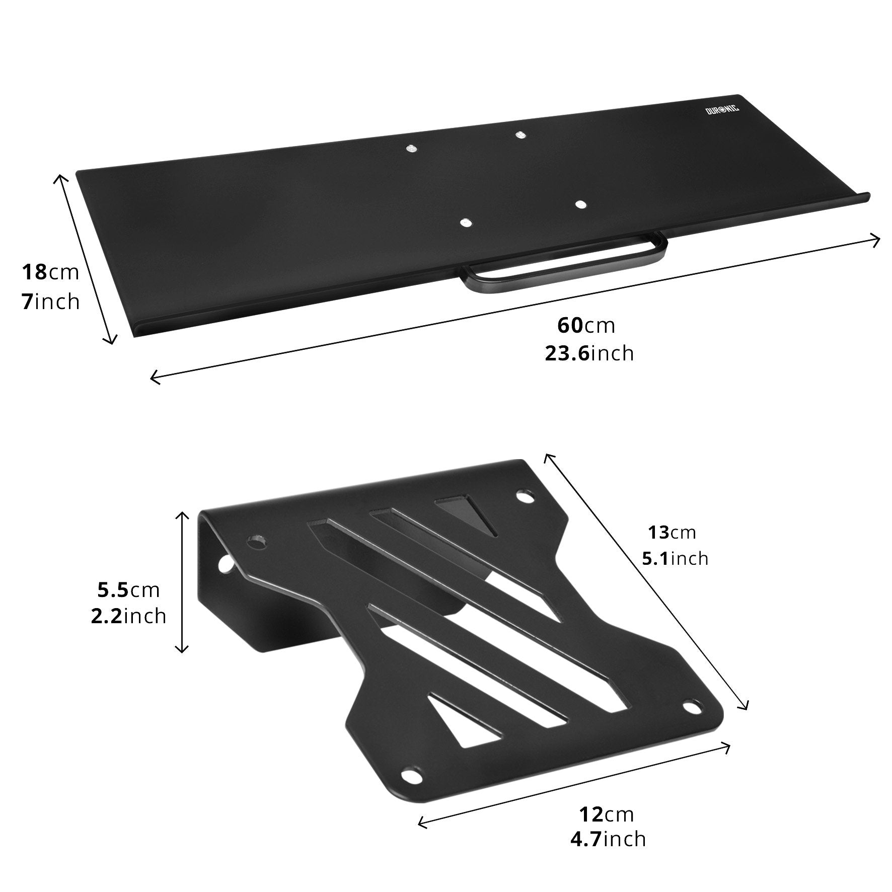 Duronic DM0K1 Tastaturhalterung | Keyboardauflage zum Anhängen | Kompatibel mit Duronic Monitorhalterungen und Monitorständern