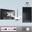 Duronic DM352 WE Monitorhalterung - Monitorständer für 2 Monitore bis 27 Zoll - VESA 75/100 - Drehbar um 360° - Neigbar (-)15° - Schwenkbar um 180° - Belasbarkeit 8 kg - Aluminium - Weiße Monitorarme