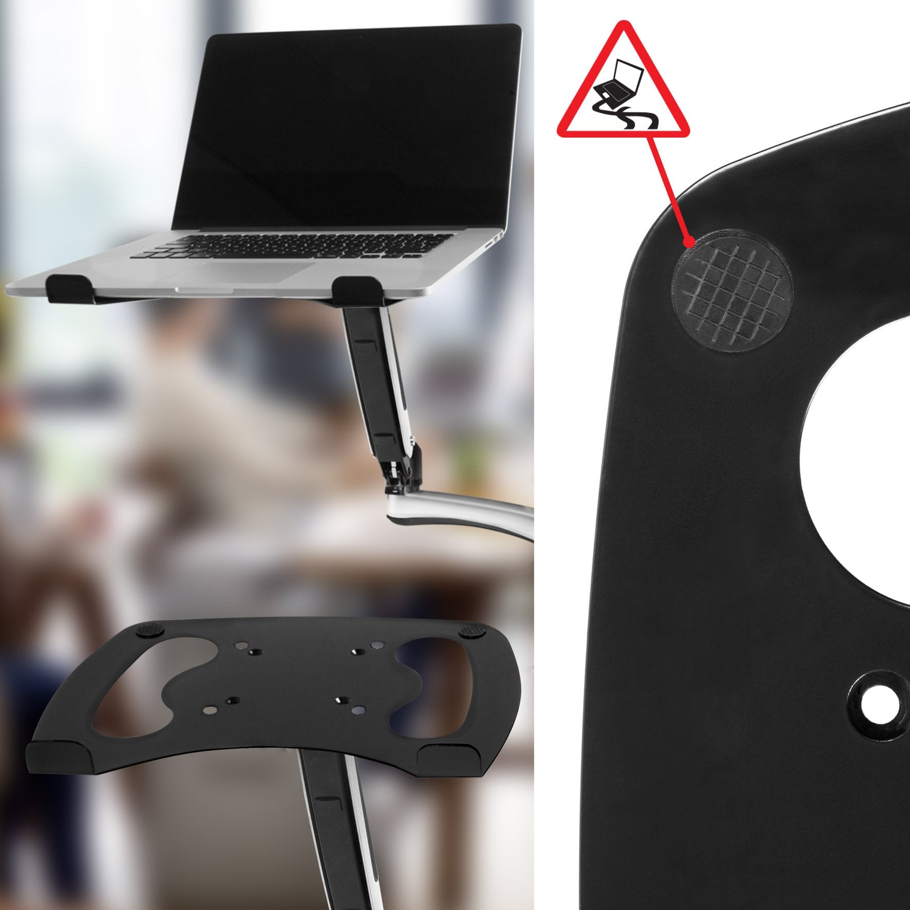 Duronic DML2 Laptop- | Tablet-Halterung | Computertastatur kompatibel mit DM15 | DM25 | DM45 | DM55 | DM65 Bildschirmhalterungen