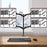 Duronic DM454 Monitorhalterung - Monitorständer für 4 Monitore bis 27 Zoll - 4fach Monitorhalter - Gaming und Broker Display Zubehör - stabile Bildschirmhalterung fürs Home Office - 5 kg Belastbarkeit