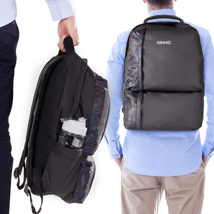 Duronic LB24 Rucksack mit Laptop- und Tablet-Tasche - 42 x 17 x 30 cm - Wasserfest, haltbar und langlebig - Ideal für Schule / Hochschule / Universität
