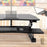 Duronic DM05D8 Workstation - Elektrisch Höhenverstellbar 16-49cm - Standtisch mit 90x59cm Fläche - 15kg Belastbarkeit - Sit-Stand Stehpult mit Tastaturhalterung - Ergonomischer Schreibtisch-Aufsatz