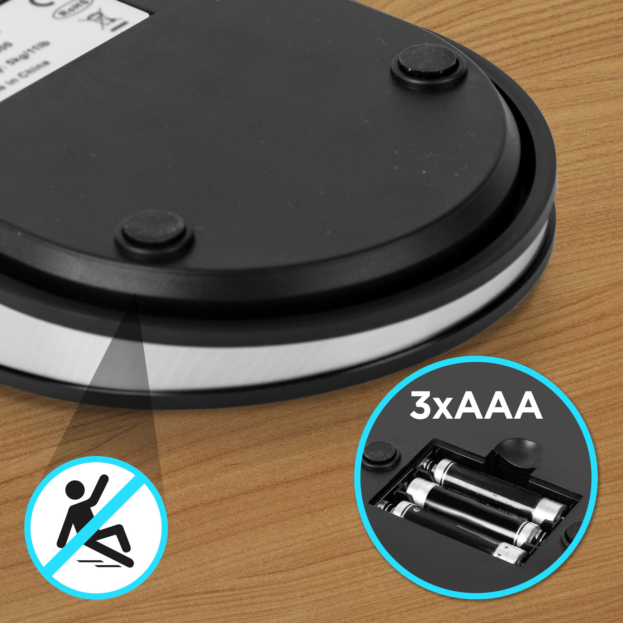 Duronic KS5000 Küchenwaage | 5 kg Digitalwaage oval mit 3 L abnehmbarer Schüssel | 1 g grammgenau Präzision-Feinwaage | Haushaltswaage mit Tara-Funktion | Digitale Waage mit Hold-Funktion | Zum Backen