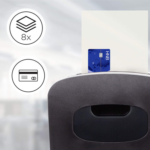 Duronic PS410 Aktenvernichter - Shredder - Micro Cut - Partikelschnitt - 6-8 A4 Blätter - 4 L Auffangbehälter - Kreditkarte - GDPR: Datenschutz - Ideal für Kleinbüro, Freiberufler, Privatgebrauch