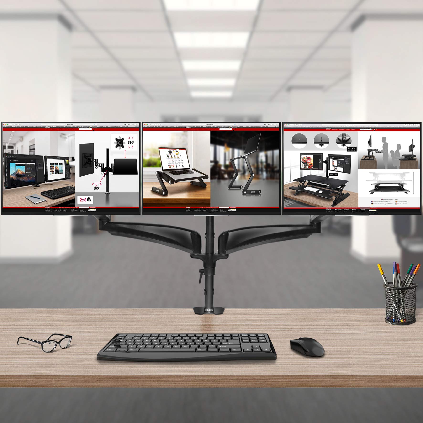 Duronic DM453VX1 Monitorarm | Monitor Halterung 4 Bildschirme bis 27