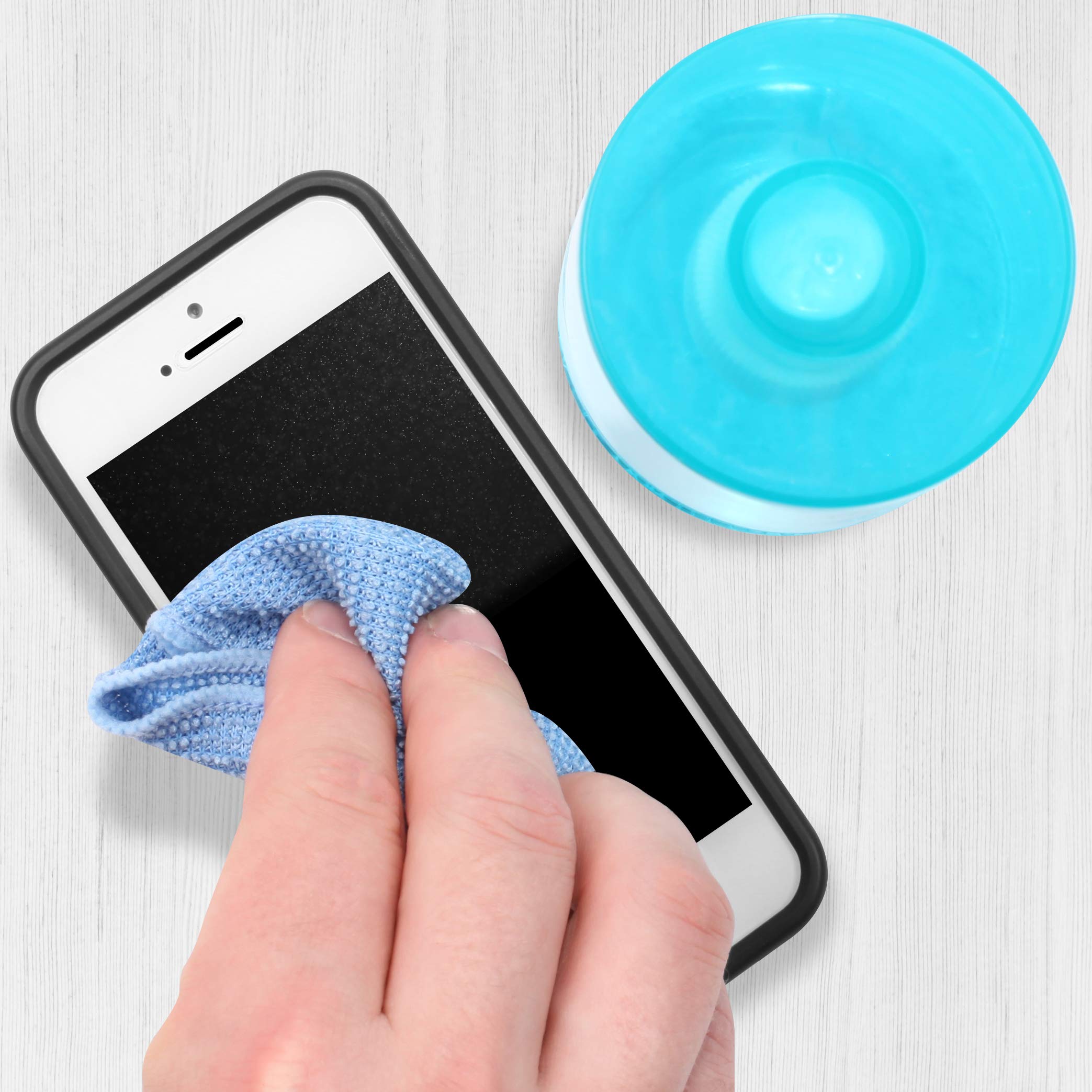 Duronic SCK101 Single Bildschirmreiniger mit Mikrofasertuch | 200 ml Displayreiniger für Monitore, Smartphones und Tablets | Screen Cleaner für LCD und OLED | Auch als Glasreiniger geeignet