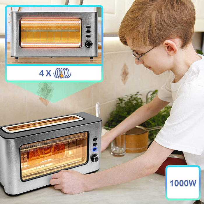 Duronic TB10 Toaster | Automatischer Toaster mit Fenster und großem To ... Duronic TB10 Toaster | Automatischer Toaster mit Fenster und großem To ...