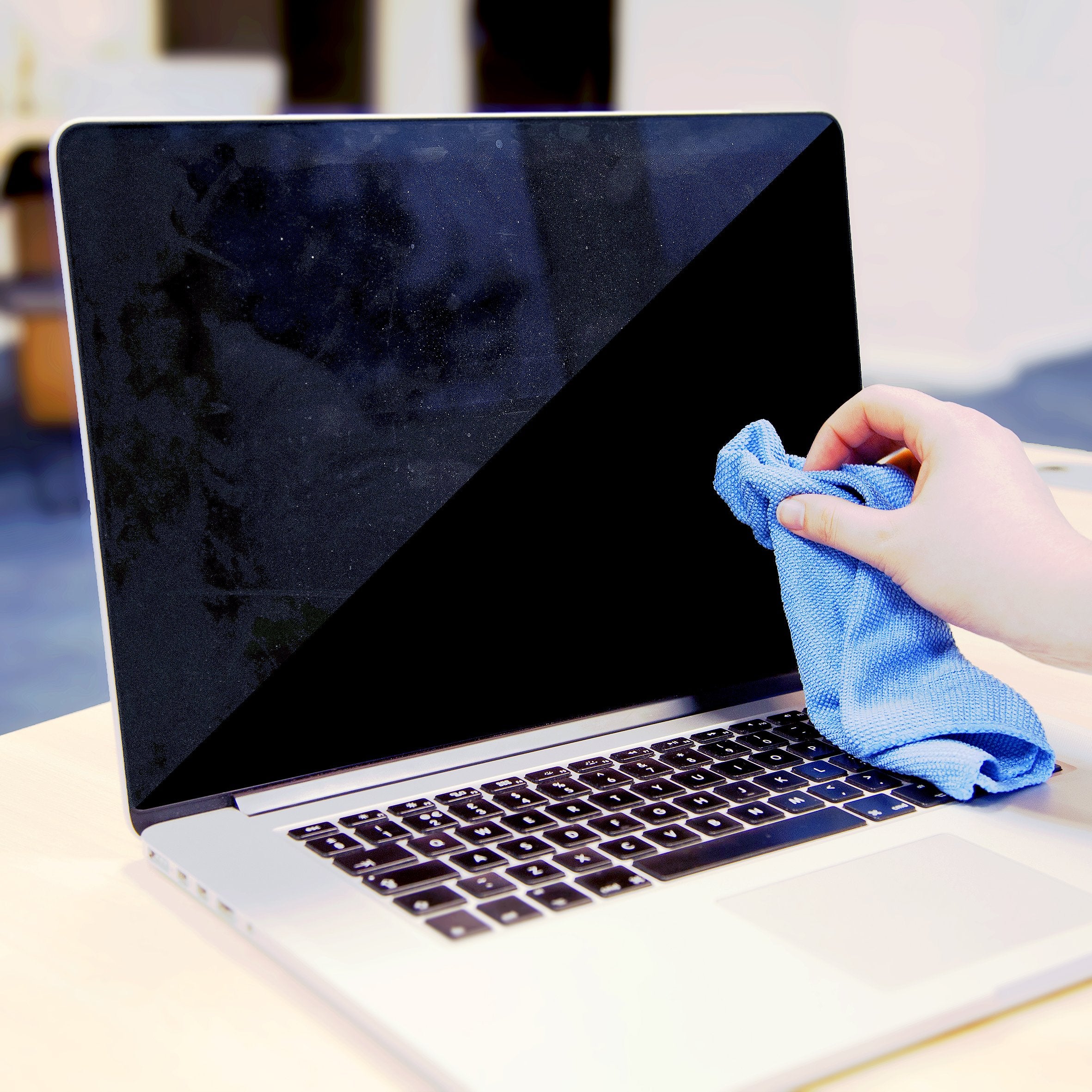 Duronic SCK102 Duo Bildschirmreiniger mit Mikrofasertuch | 2 x 200 ml Displayreiniger für Monitore, Smartphones und Tablets | Screen Cleaner für LCD und OLED | Auch als Glasreiniger geeignet