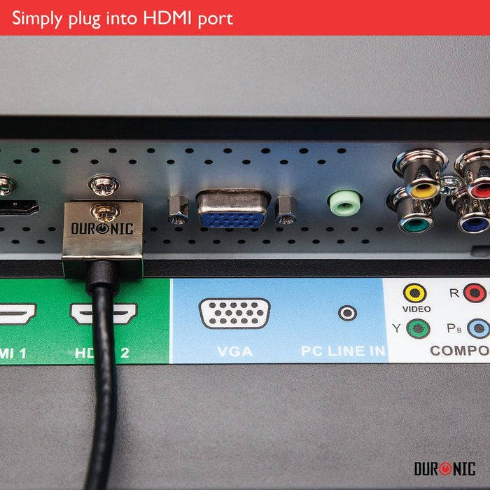 Duronic HDC02 HDMI-Kabel 2m - 24k Goldkontakte - High-Speed HDMI V1.4 für HD 1080p Auflösung - Für PS5 und BluRay