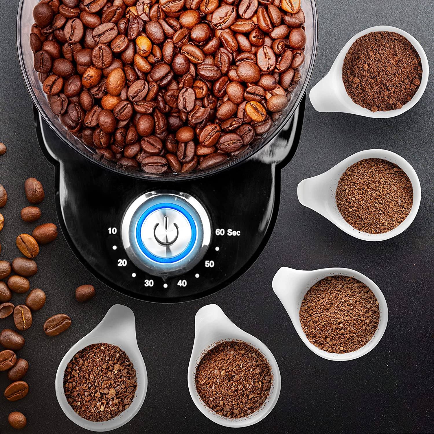 Duronic BG200 Kaffeemühle Draufsicht